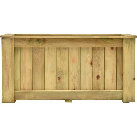Jardinière Bois de Pin 100 X 50 X 50 cm. Très tendance. Jardin, Patio, Balcon (1/5)