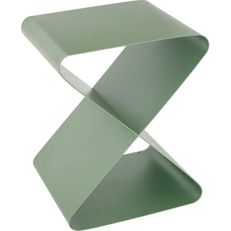 Table à café en métal en forme géométrique coloris Vert - Longueur 35,5 x Profondeur 30 x Hauteur 45,5 cm