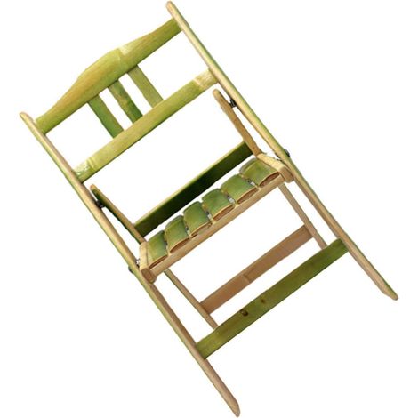Alipis Chaise Pliante en Bambou Stable et Résistante aux Rayures Dossier Confortable pour Camping Terrasse ou Usage Domestique (1/4)