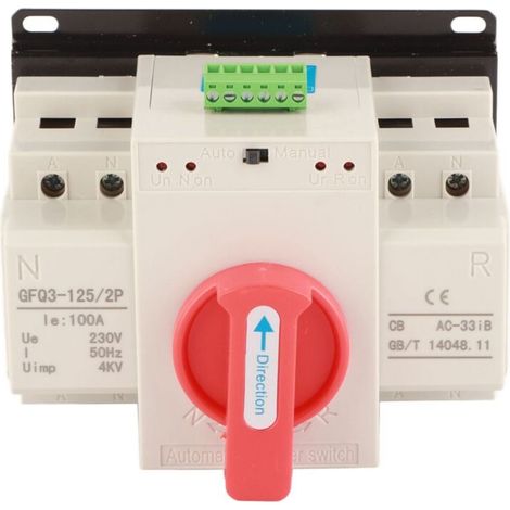 Commutateur de transfert automatique double alimentation AC230V 100A 2P ATS Mini commutateur de commutation de générateur (1/4)