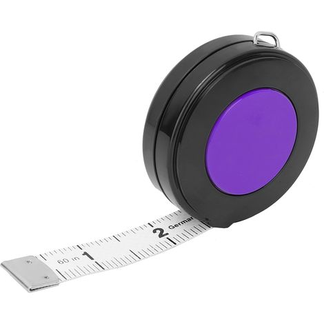 Mètre ruban souple rétractable de 150 cm pour vêtements et corps (violet) (1/5)