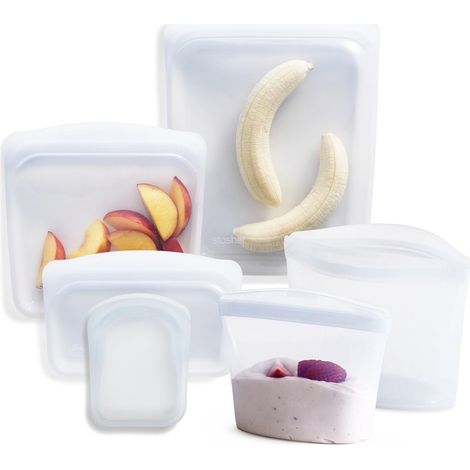 Lot de 6 transparents : poche, bol 1 tasse, sandwich, bol 2 tasses, demi-gallon, collation (1/5)
