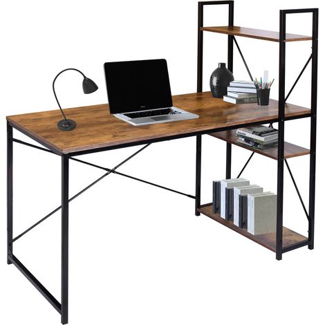 Trosa Rustikaler Schreibtisch im Industrie-Loft-Stil aus antikisierter Eiche, Trosa