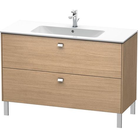 Meuble sous-vasque BRIOSO Griffe chromé 683x1220x479mm eu chêne