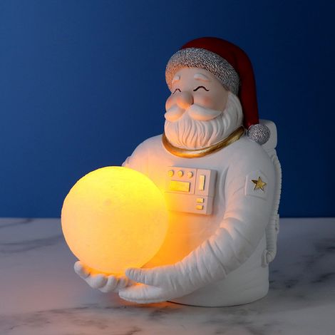 Veilleuses de l'astronaute du Père Noël, décoration de Noël pour une fête de famille à l'intérieur (1/2)