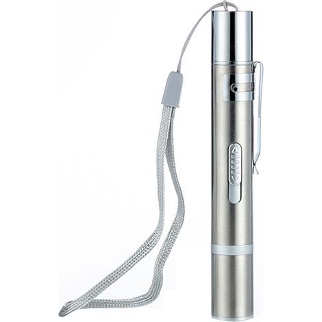 Cat 7 in 1 Laser Pointer, UV, LED Indicator, Adjustable, USB, Silver (1/5)