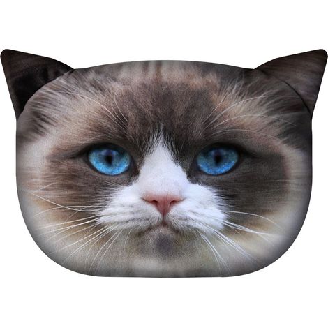 Cuscino decorativo Bertoni "Daisy the Cat" 30×45 cm - velluto, stampa gatto, imbottitura anallergica (1/5)