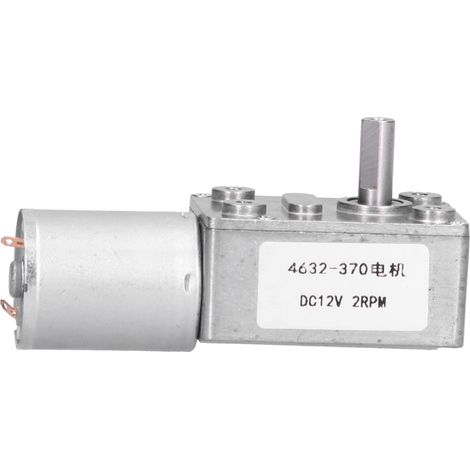 Moteur à engrenages cc, réduction de vitesse, équipement automatisé, fournitures industrielles, 12V, 2 tr/min, 4632 – 370 (1/5)