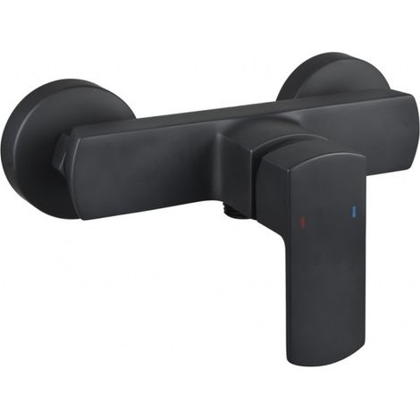 Mitigeur pour douche DOUR noir poignée verticale entraxe 150 mm - THEWA DOU21N
