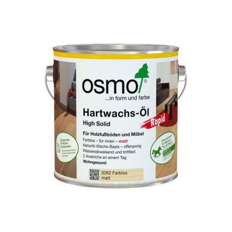 Osmo Hartwachs-Öl Rapid Farblos Matt 5,00 l - 10300127