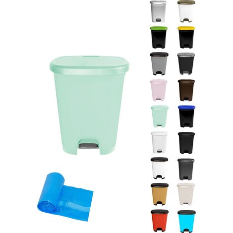 Cubo basura plástico moderno  Apertura con pedal  Cubo reciclar