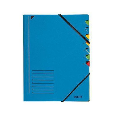 Leitz Ordnungsmappe 39070035 DIN A4 7Fächer farbig Karton blau