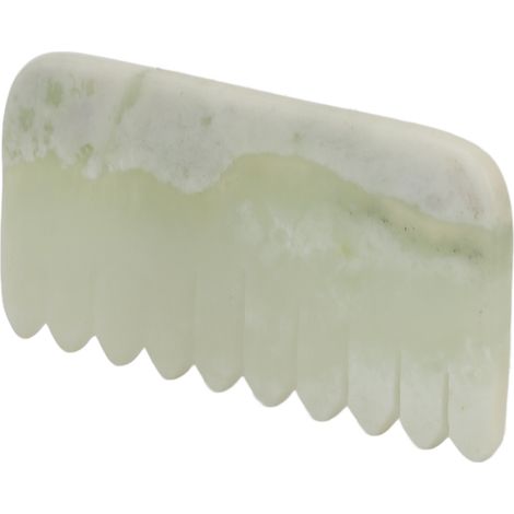 Peigne de massage en jade, outil de thérapie physique pour cuir chevelu, grattoir manuel anti-stress, soin capillaire et détente, accessoire de bien-être portable. (1/5)