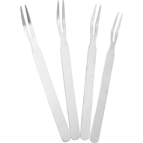 4 pièces fourchette à rôtir à viande, conception incurvée fourchette à barbecue en acier inoxydable fourchette à découper légère pour la maison voyage Camping restaurant (1/5)
