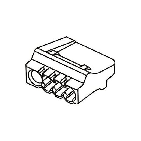 borne de connexion - automatique - 4 entrées - transparente - jaune - bizline 103404