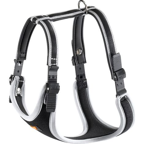 Ferplast ERGOCOMFORT P Pettorina ergonomica con microregolazione - vari colori e misure. Variante M - Misure: A: 37-47 cm B: 55-65 cm - Argento