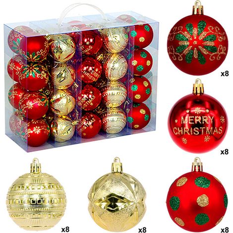 Set mit 2 Weihnachtskugeln für Feste, handbemalte Designs - 3