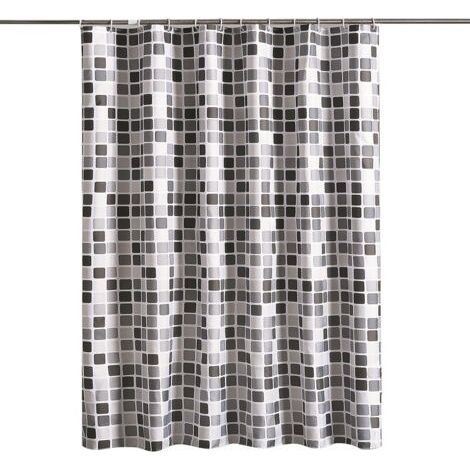 Shower Curtain 200 x 220 cm (W x H), Anti-Mold, Antibacterial, Water-Repellent, Soft Polyester Fabric (1/4)
