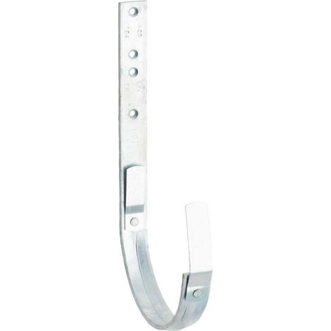 ZAMBELLI Dachrinnenhalter verzinkt Rinneneisen, Rinnenhalter für Dachrinne halbrund, einfach montiert ohne löten, 125mm / 280/7 teilig, Silber