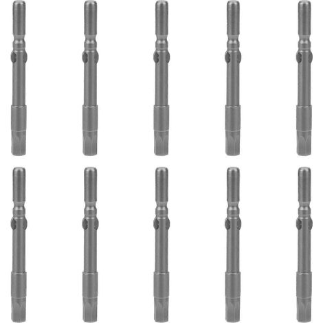 10 Stück elektrische Schraubendreherbits, Sechskant-Steckschlüssel, stark magnetisch, gehärtet, 5 mm