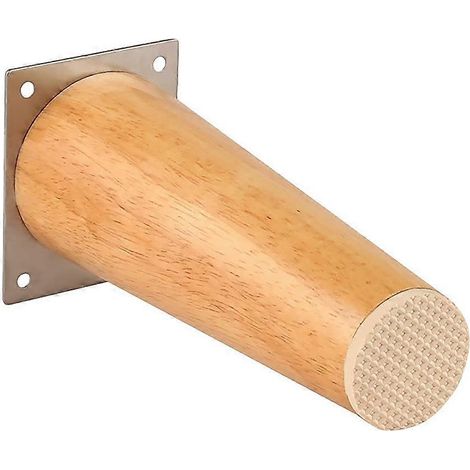 Pieds de canapé en bois de rechange pieds fuselés compatibles avec les tabourets, les lits, les chaises, les tables basses et les pieds de meubles. (1/5)