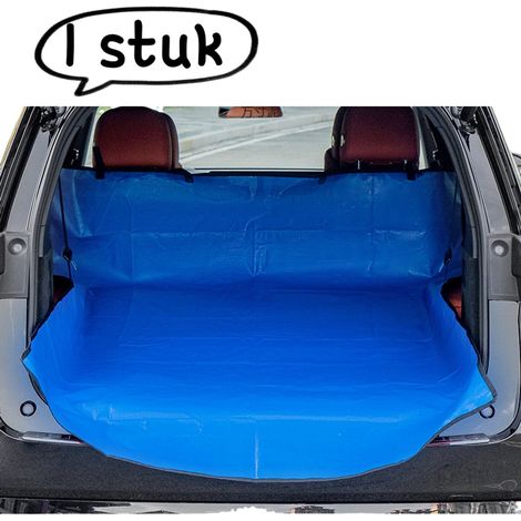 tapis de voiture - Tapis anti-salissures pour le coffre - Tapis anti-salissures, tapis de voiture pour animaux - 130 x 130 cm - Bleu/Orange (couleur aléatoire) (1/5)