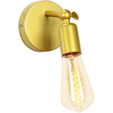 royaluxe- Applique Murale Rétro Lampe Murale Vintage Applique Murale Simple Créative Pour Escalier De Bureau De Chevet Or