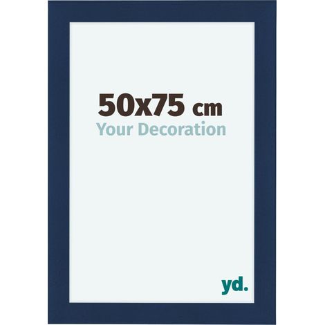 yd. - Cadre photo 50x75 - Bleu Fonce Patine - MDF - Como (1/5)