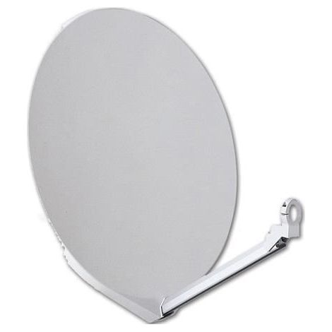 kit parabole blanche en fibre 80cm + convertisseur lnb universel