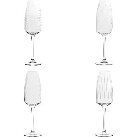 Juego de 4 copas de champán de cristal Talia - Atmosphera créateur d'intérieur (1/5)