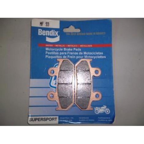 Plaquette de frein Bendix pour moto Honda 600 CBR 1987 - 1994 (1/2)