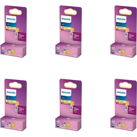 Philips Conjunto Pack G4 Bombilla Cápsula 28W 12V No Regulable Luz blanca cálida - 6 unidades (1/3)