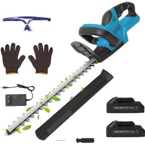 Taille-haie, Design sans fil, Lames doubles pour une coupe efficace, 22 Pouces (1/2)