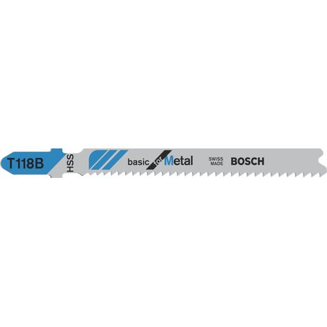 3x Lames de scie sauteuse T 118 B Basic for Metal (1/4)