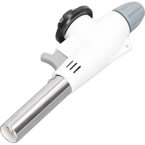 Chalumeau Soudeur à Gaz, Torche à Flamme Réglable, Allumage Électronique, Pistolet pour Barbecue Extérieur, Type à Pression, Soudure Portable (1/5)