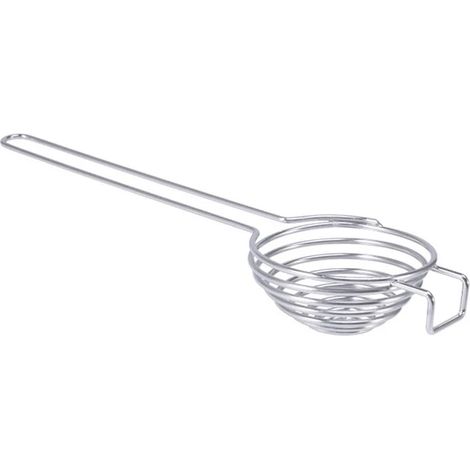 Nuevo separador de huevos portátil de acero inoxidable, espiral con mango largo, herramienta de cocina, 1 pieza (1/4)