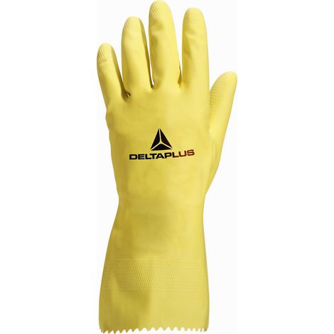 DELTA PLUS GANTS SINTETICOS GANT LATEX NETTOYAGE JAUNE 30 CM TAILLE 6,5 GUANTES SINTETICOS