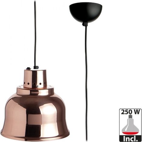 Abat-jour large cuivre avec ampoule - Caterchef star