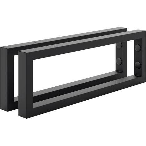 Holzbrink 2 Stück Wandkonsole Schwarz für Waschtisch, 450x150 mm, design und stabil Waschtischhalterung, Handtuchhalter