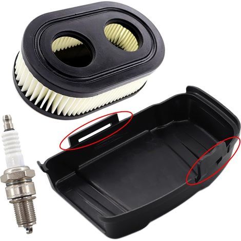 MCHNIC Couvercle de filtre à air avec filtre à air et bougie d’allumage pour moteurs de tondeuses à gazon Série 625E, 650 EXI, 675 EXI, 675 IS Modèle 103M, 104M Remplace 594575 798452 (1/5)