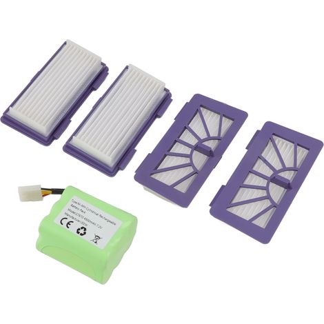 Kit de filtre pour batterie lithium 4500 mAh 7,2 V 17670 compatible avec les aspirateurs Neato XV11, XV12, XV14, XV15, XV21 et N707 (accessoires inclus : N704) (1/5)