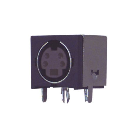Connecteur femelle blindé Mini-DIN à 4 côtés et 8 broches Electro DH. Pour circuit imprimé. 10.635/8 8430552062904