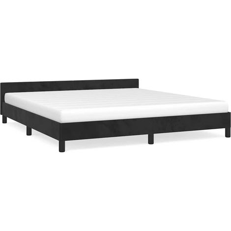 Maison Exclusive - Giroletto senza Materasso Nero 180x200 cm in Velluto (1/5)