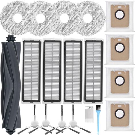 Zubehör für Dreame L10s Ultra/L10 Ultra – Ersatzteile für Xiaomi X10+, 1 Hauptbürste, 4 Filter, 4 Wischtücher, 4 Seitenbürsten, 4 Staubbeutel (1/5)