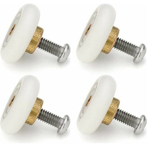 Lot de 4 roulettes de rechange pour portes de douche coulissantes, diamètre 19 mm (1/3)