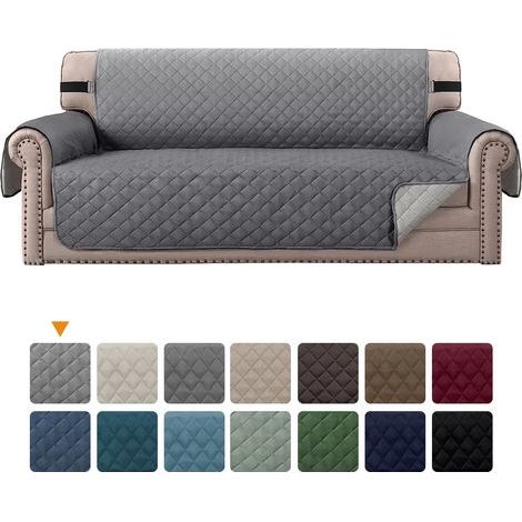 Housse imperméable grise pour canapé trois places avec cordon de serrage, lavable en machine (1/5)