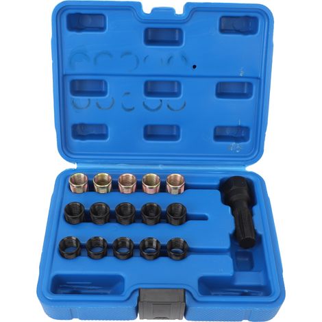 Ortviai Kit de Réparation de Filetage Bougie M14x1.25 et Taroche M16x1.25 en Acier Carbone – 15 Pièces (1/5)
