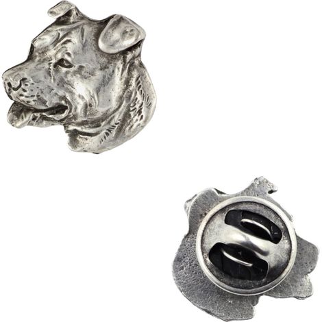 American Staffordshire Terrier, Amstaff, Amstaf - broche chien dans une boîte cadeau, épingle élégante, épinglette par Art-Dog (1/5)