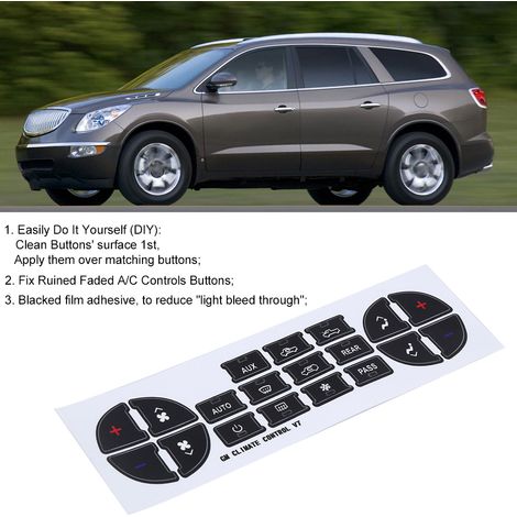 Kit de Réparation Bouton Climatisation Chevrolet GMC Tahoe 2007-2014 - Autocollants et Pièces de Rechange AC (1/5)
