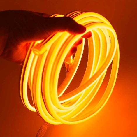 Tira LED de neón flexible tira de 5m con 120 Luces LED para interior y exterior  Color: Naranja (1/3)